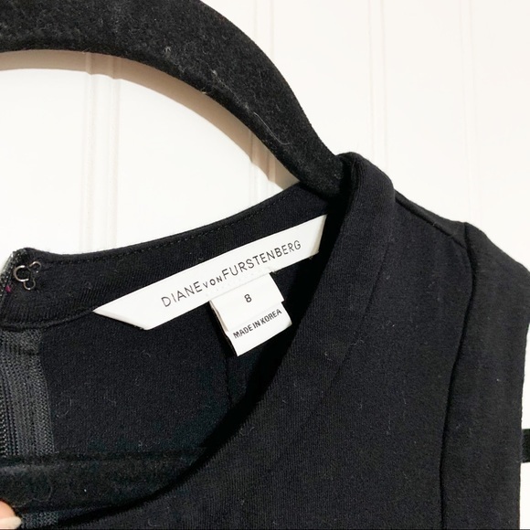 Diane Von Furstenberg Solid Black Gretchen Dress - Picture 5 of 7